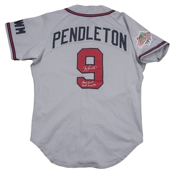 1991 Terry Pendleton World Series Game Used & Signed Atlanta Braves Road Jersey (Pendleton LOA)